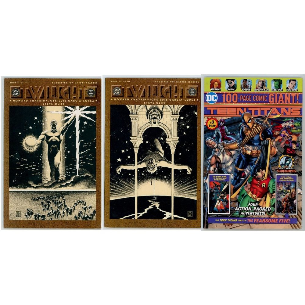 SET OF 3 TRADE PAPERBACKS Teen Titans 100 Page, Twilight Book 2 and 3, DC Comics